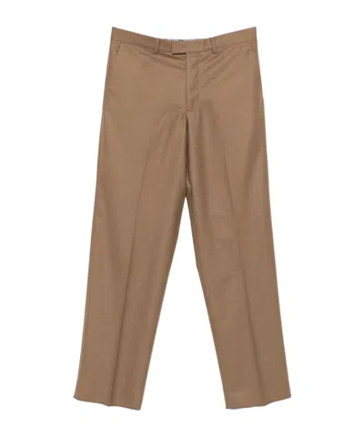 EMPORIO ARMANI PRESSED-CREASE FRONT-FASTENING TROUSERS
