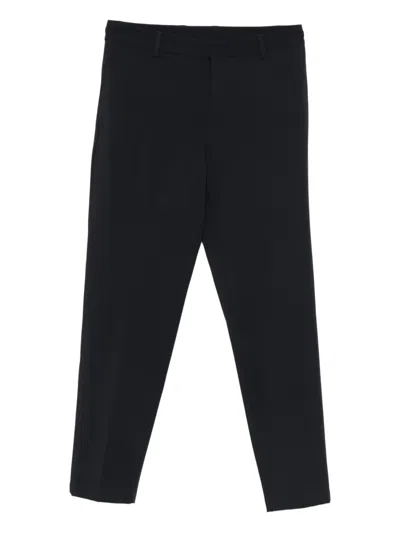 Emporio Armani Pressed-crease Trousers In Black