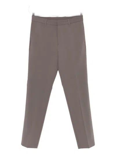 Emporio Armani Pressed-crease Trousers In Gray