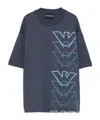 Emporio Armani Logo-motif T-shirt In Blue