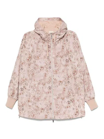 Emporio Armani Printed Blouson Jacket In Pink