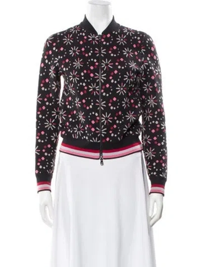 Pre-owned Emporio Armani Printed Bomber Jacket In Black