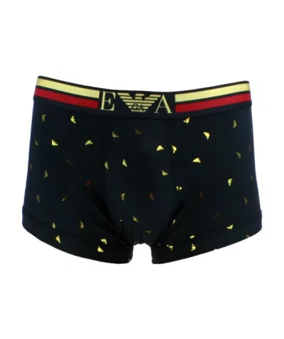 Emporio Armani Printed Boxer Underwear In Black