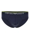 Emporio Armani Printed Briefs (pack Of Two) In Blue