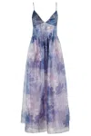 Emporio Armani Printed Chiffon A-line Dress With V-neckline