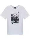 Emporio Armani White Printed Cotton T-shirt