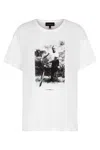 Emporio Armani Printed Cotton T-shirt In White