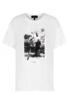 Emporio Armani Women's Printed Cotton T-shirt In White