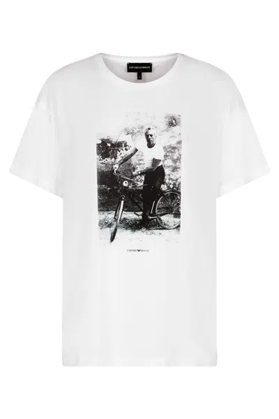 EMPORIO ARMANI PRINTED COTTON T-SHIRT