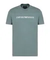 Emporio Armani Printed Knitted T-shirt In Green