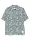 Emporio Armani Linen Blend Shirt All-over Print