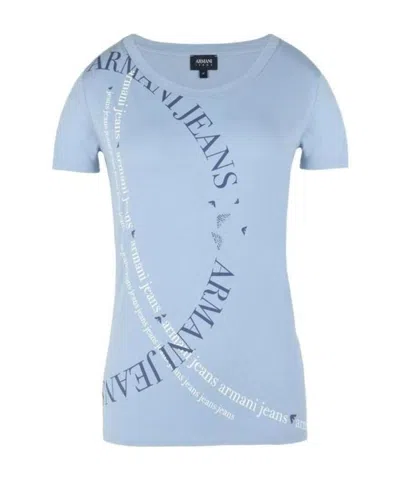 Emporio Armani Printed Logo T-shirt In Blue