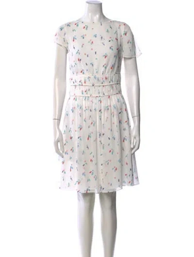 Pre-owned Emporio Armani Printed Mini Dress In White