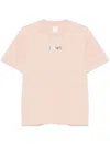 Emporio Armani Printed Organic Cotton T-shirt In Pink