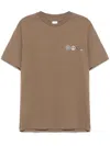 Emporio Armani Shitake Flower Peace T-shirt In Brown
