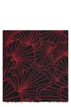 Emporio Armani Printed Scarf In Black