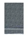 Emporio Armani Printed Scarf In Blue