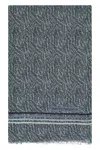 Emporio Armani Printed Scarf In Blue