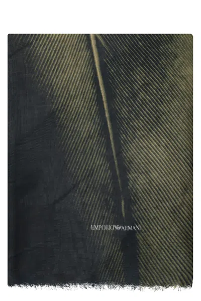 Emporio Armani Printed Scarf In Multicolor