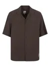 Emporio Armani Camicia In Misto Modal Marrone  Uomo In Brown