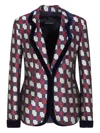 Emporio Armani Pattern-printed Single-breasted Blazer In Multi