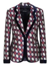 Emporio Armani Pattern-printed Single-breasted Blazer In Multi