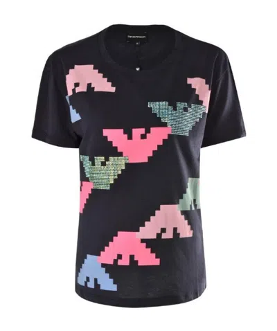 Emporio Armani Printed T-shirt In Black