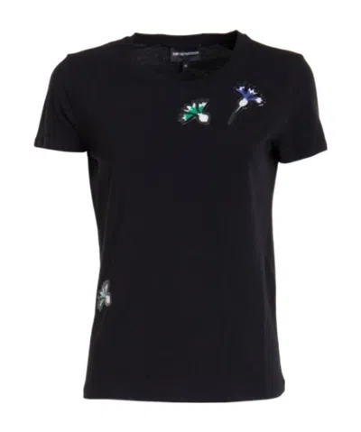 Emporio Armani Printed T-shirt In Black