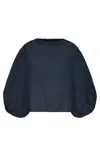 Emporio Armani Women's Puffed Sleeves Blouse Top In Blue