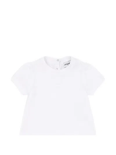 Emporio Armani Babies' Puff-sleeve T-shirt In White