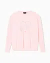 Emporio Armani Pull En Laine Vierge Avec Strass Capsule Saint-valentin