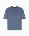 Emporio Armani Pull En Mélange De Laine Et Lyocell Ras Asv In Blue