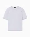Emporio Armani Pull En Mélange De Laine Et Lyocell Ras Asv In Gray