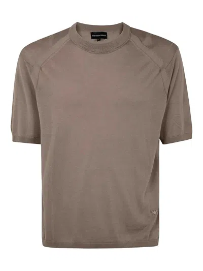 Emporio Armani Lyocell Pullover In Neutral