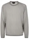Emporio Armani Men's Lyocell Pullover Sweater In Drizzle Off White