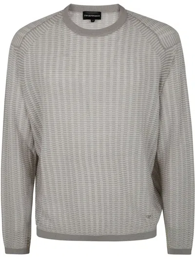 EMPORIO ARMANI PULLOVER EMPORIO ARMANI,EM000895.AF14229 F8093 DRIZZLE OFF WHITE