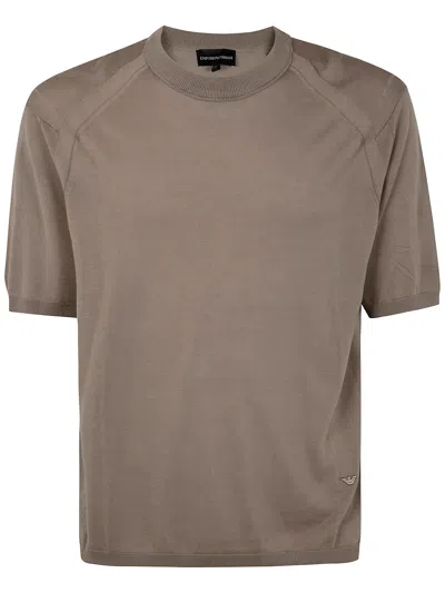 Emporio Armani Lyocell Pullover In Neutral