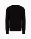 Emporio Armani Pure Cashmere Crew-neck Jumper In Black