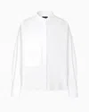Emporio Armani Pure Cotton Shirt With Guru Collar In White