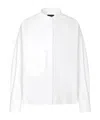 Emporio Armani Pure Cotton Shirt With Guru Collar In White