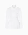 Emporio Armani Pure Linen Shirt Jacket With Panel