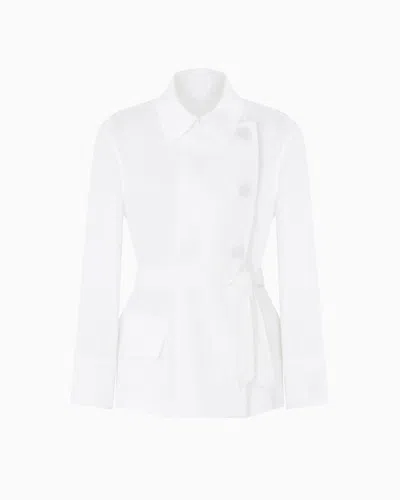 Emporio Armani Pure Linen Shirt Jacket With Panel