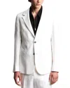 Emporio Armani Pure Linen Single Breasted Regular Fit Blazer In Multi