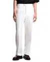 Emporio Armani Pure Linen Trousers In White