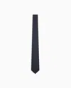 Emporio Armani Pure Silk Micro-textured Tie In Black