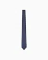 Emporio Armani Pure Silk Tie With Jacquard Micro-check Pattern