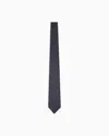 Emporio Armani Pure Silk Tie With Jacquard Micro-check Pattern