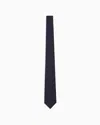 Emporio Armani Pure Silk Tie In Navy Blue