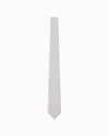 Emporio Armani Pure Silk Tie In Silver