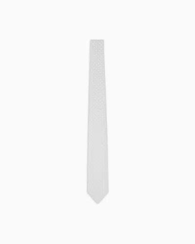 Emporio Armani Pure Silk Tie With Jacquard Pattern